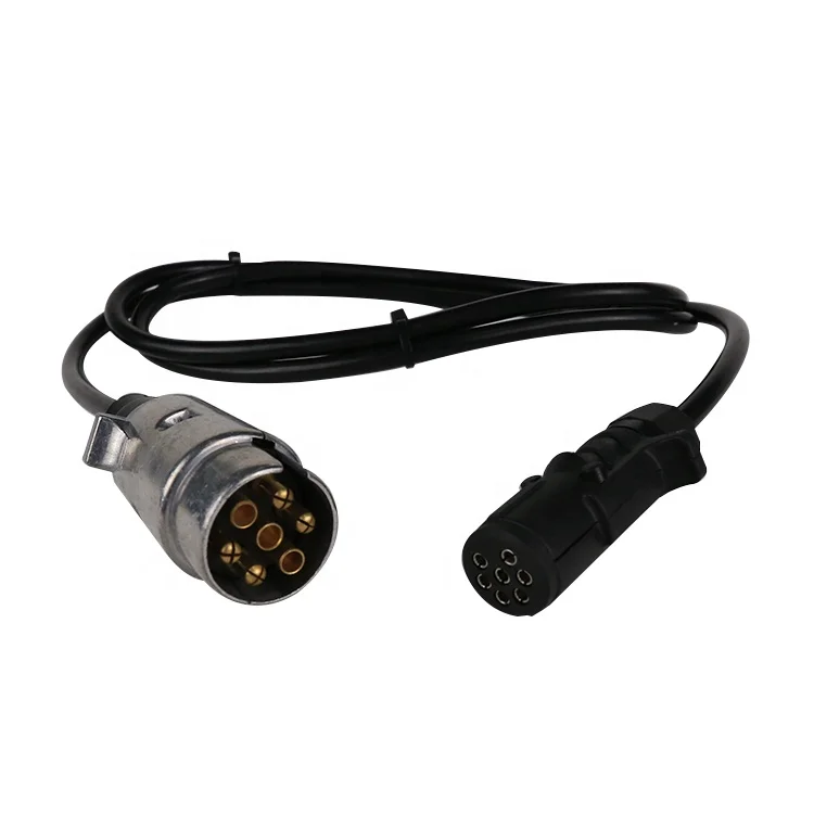 Australian Small Round Plug 7 Pole 12n To Adaptor Trailer Cable
