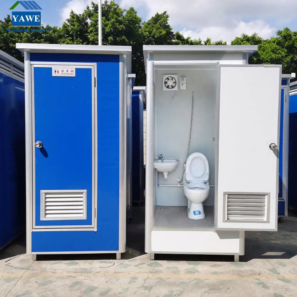 Xindian Corner Temporary Toilet for Sale Portable Mobile Toilet Street Low Cost Outdoor Industrial Rockwool Sandwich Panel 1sets