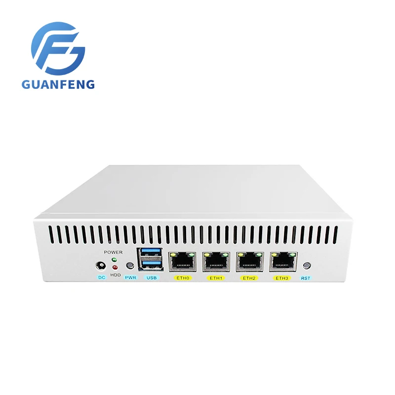 Guanfeng 2021 горячая Распродажа J1900 2G RAM 16G SSD Barebone Pfsense aes-ni Firewall Appliance Mini PC с 82583v