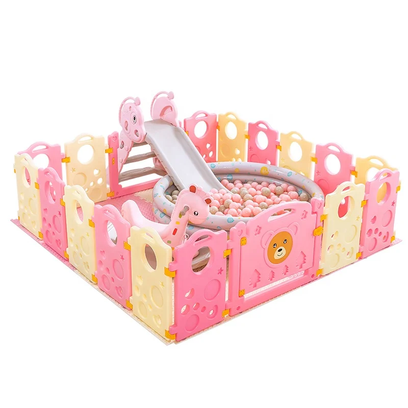 Indoor children removable plastic foldable cheap play yard playpen for playground
