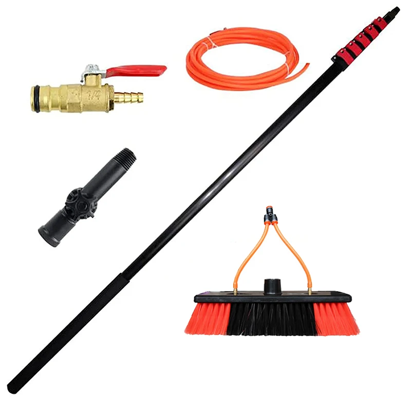 Wholesale customized 20ft 6m water fed poles brush carbon fiber telescopic pole tube for window glass cleaning