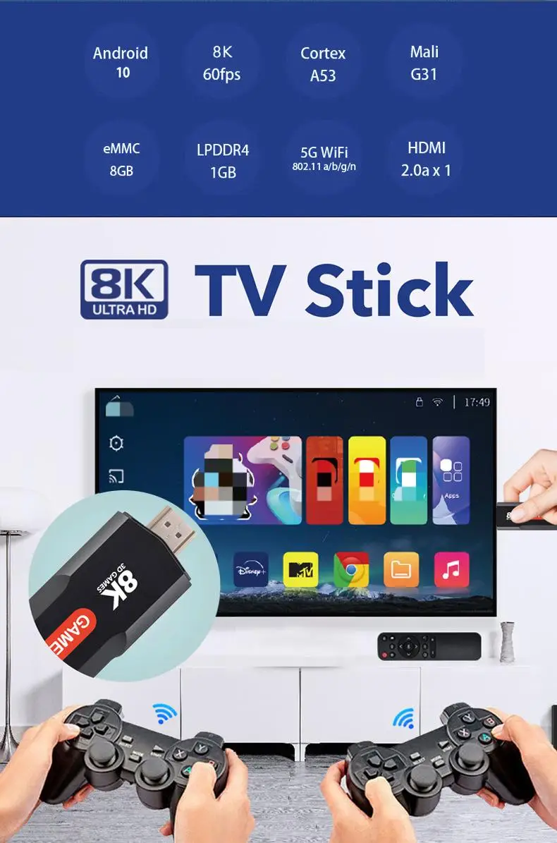Хит продаж X2 Plus 4K HD TV Game Stick видеоигровая консоль игровые консоли для PSP/N64/PS1