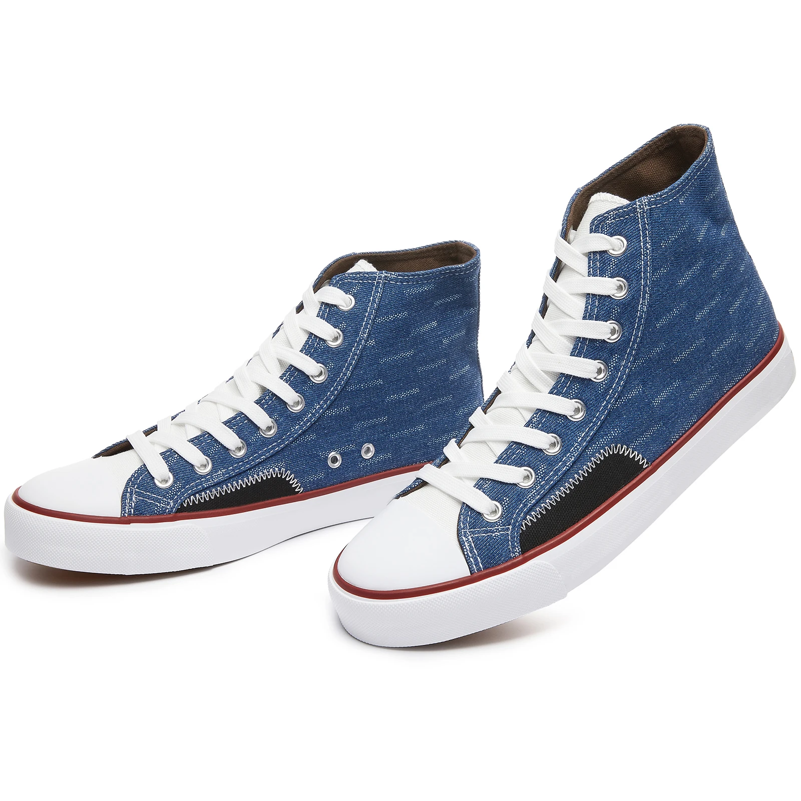 XRH Source Factory OEM ODM Vulcanized Wlking Sport Grey High Top Canvas Shoes For Unisex New Styles