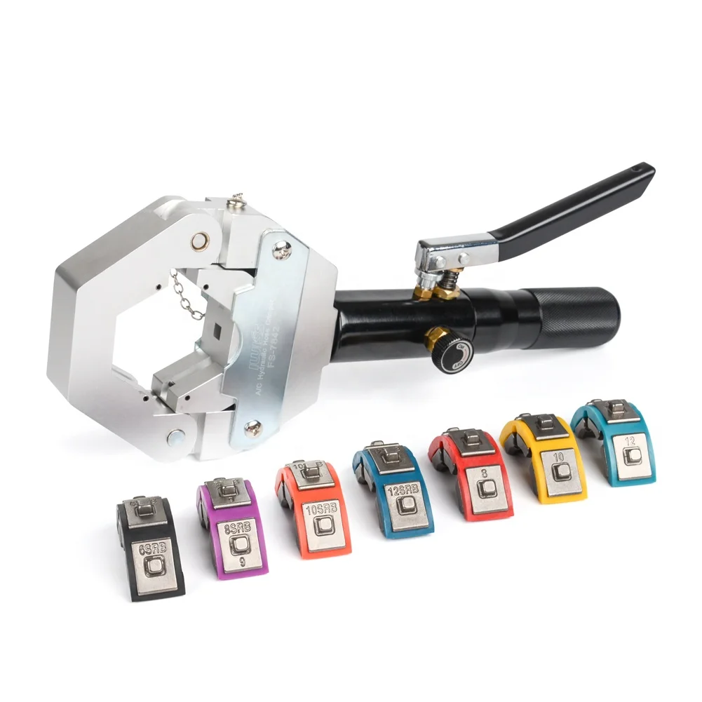 
 Iwiss FS-7842 гидравлический A/C Шланг обжимной инструмент для кондиционера воздуха трубчатая прессовочная машина  