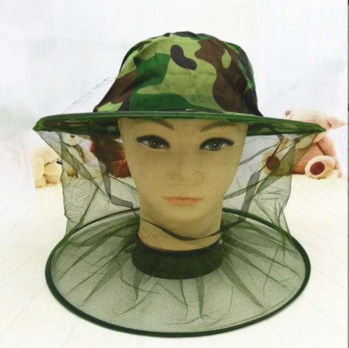 Outdoor anti-mosquito hat insect head net mask , anti mosquito mesh mask cap / Mosquito Resistance Bug Mesh cap