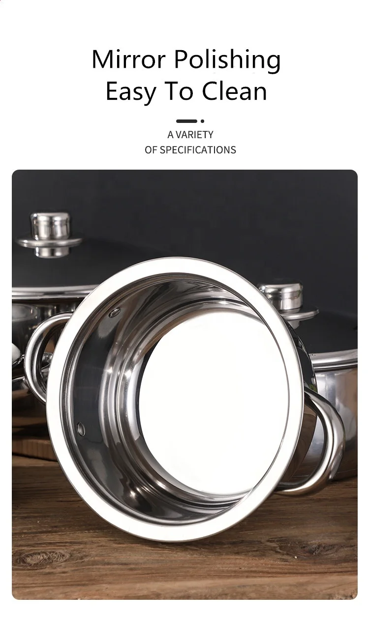 
Hot sale 10pcs Sandwich Bottom Royal Prestige Non Stick Stainless Steel Happy Baron Cookware Hot Pot Set cookware sets Induction 