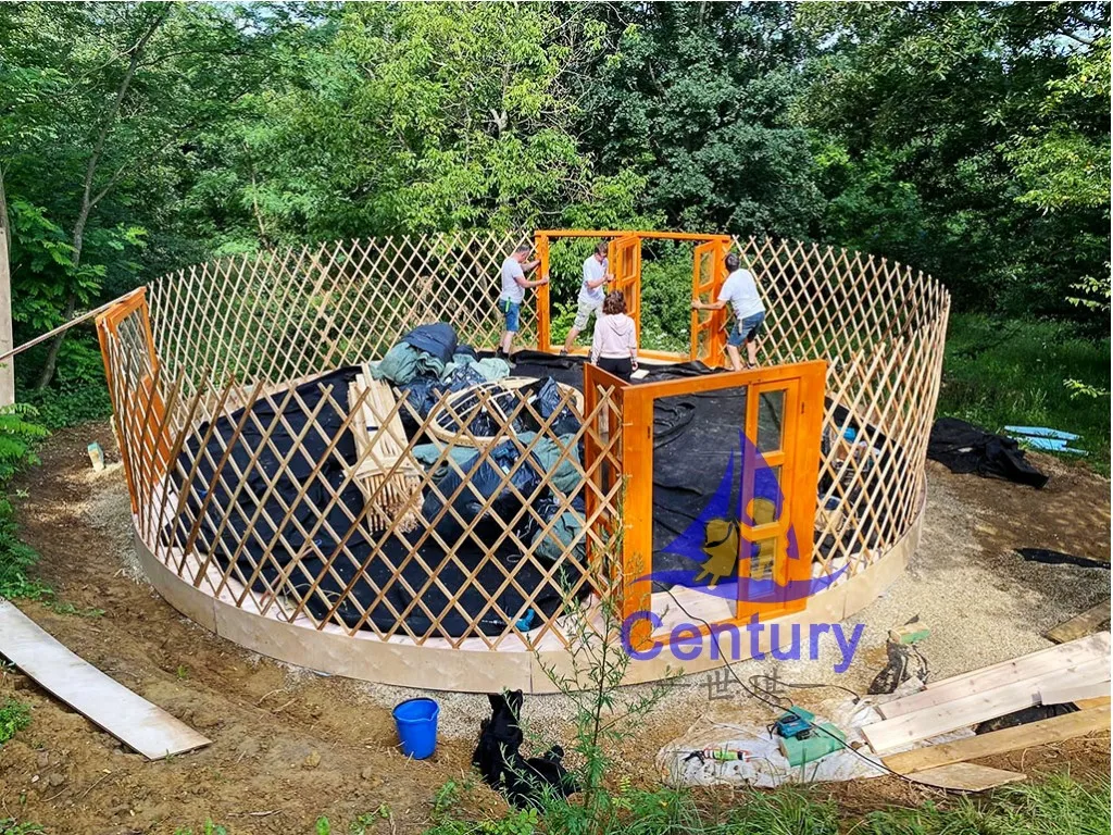 Diameter 6m Yurt Tent For 15 Person Tent Type Mongolian Yurt 4 Layers Mongolia Yurt Tent For Party