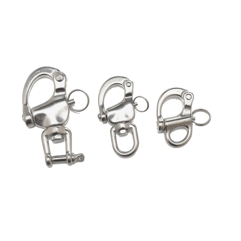 FULE Top-Rated Clevis 316 Ss Towing For Boat Yacht Swivel Stainless Steel Clasp Snap Shackle