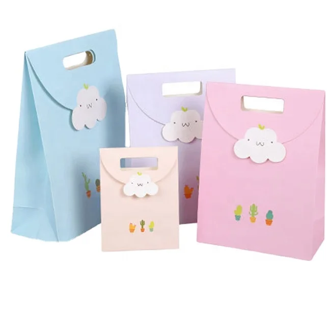 Korea Flip Bag Bowknot Chewing Gum Flip Birthday Gift Bag Handbag Paper Bags