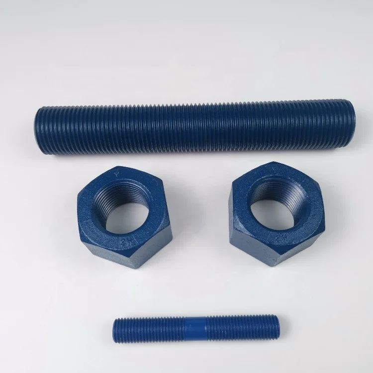 API 20E ASTM A193 B7/ ASTM A194 2H High Strength Stud Bolt With Nuts Screw Fasteners For Oilfield Wellhead Parts