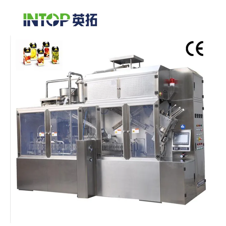 Автоматическая машина для наполнения бумажных коробок для сока или молока