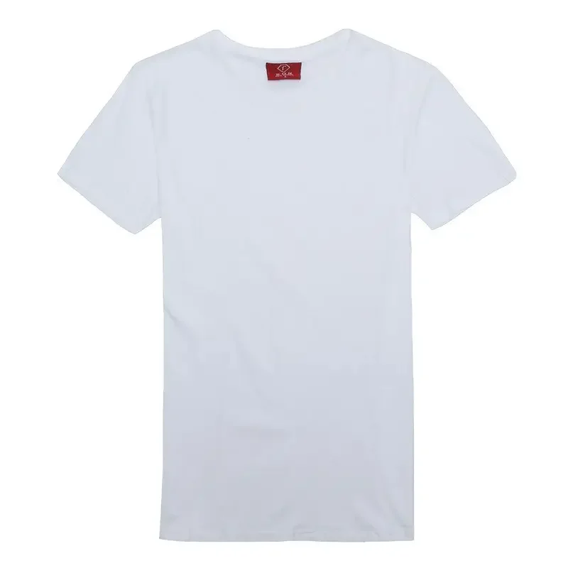 In Stock 160 gsm 100% cotton white color T-shirt unisex breathable plain ring spun T-shirts large-scale activity cotton Tshirts