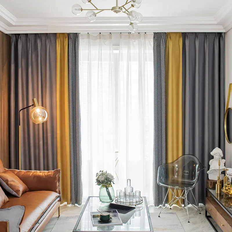 Factory supply attractive price custom solid colors curtain living room curtains