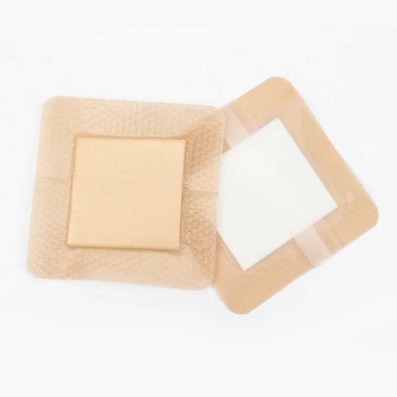 Alexer Silicone Foam Dressing with Gentle Border Bed Sore Pressure Ulcer High Absorbency Waterproof Silicone Wound Bandage Patch