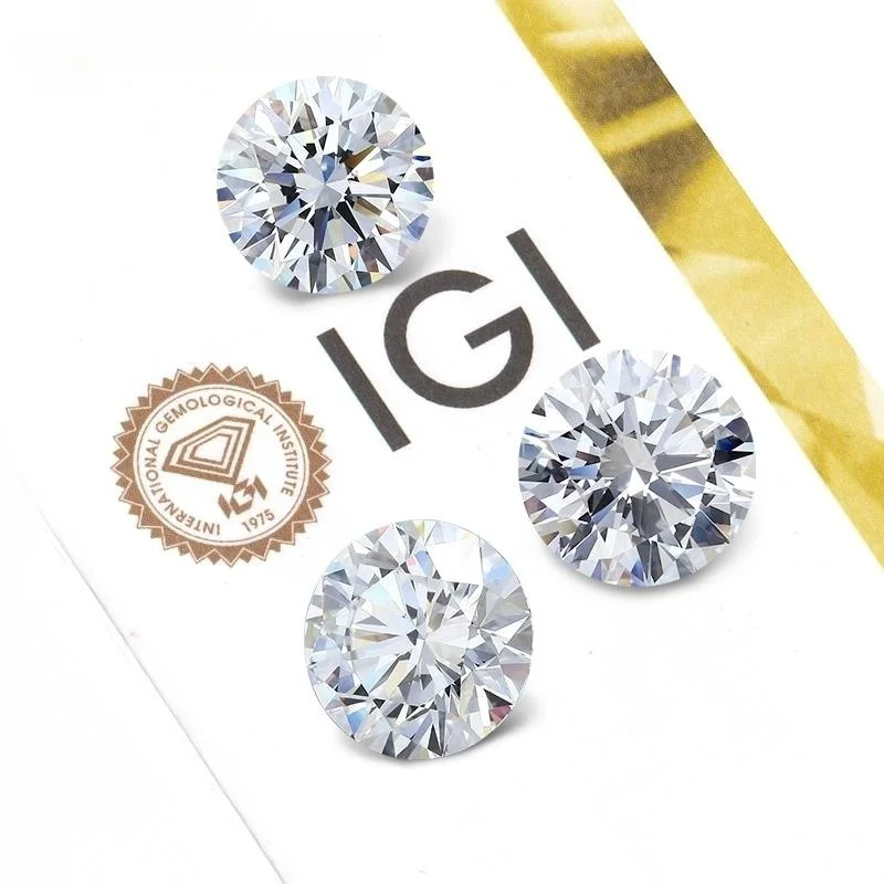 Сертификат IGI GIA D color 0.3ct 0.5ct 1ct 1.5ct 2ct оптовая продажа лабораторный алмаз HPHT CVD Выращенный