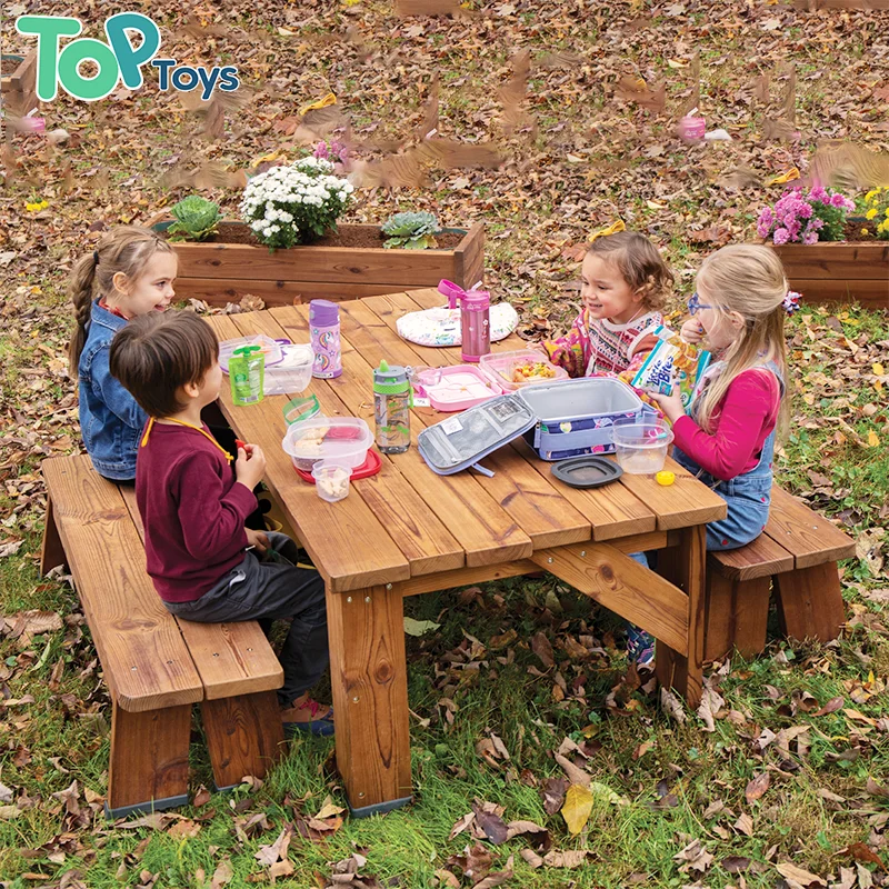 TOP Outdoor Table And Chair Set Kindergarten Furniture Products For Preschool Playtime Montessori Activities Daycare Center