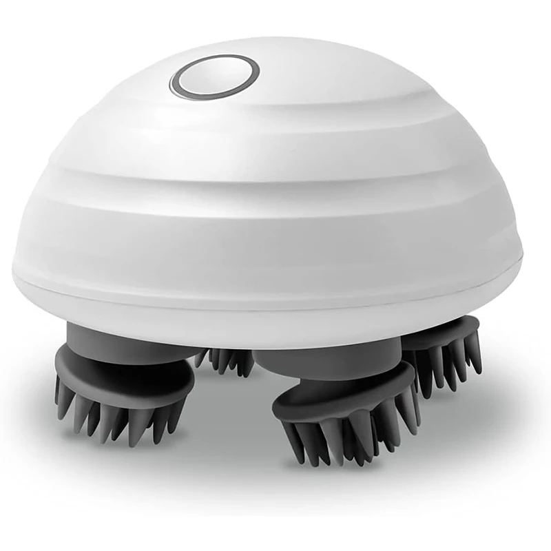 Portable Handheld Waterproof Electric Head Massager with 4 Kneading Heads and 100 Nodes Scalp Massager