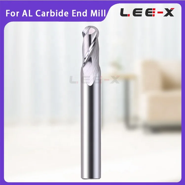 LEE-X HRC55 2 флейты сверла по металлу фреза режущие инструменты R1.5 * 75L R2.0 алюминия с шариковым носиком и карбида вольфрама покрытием Алюминий нитрид Титан