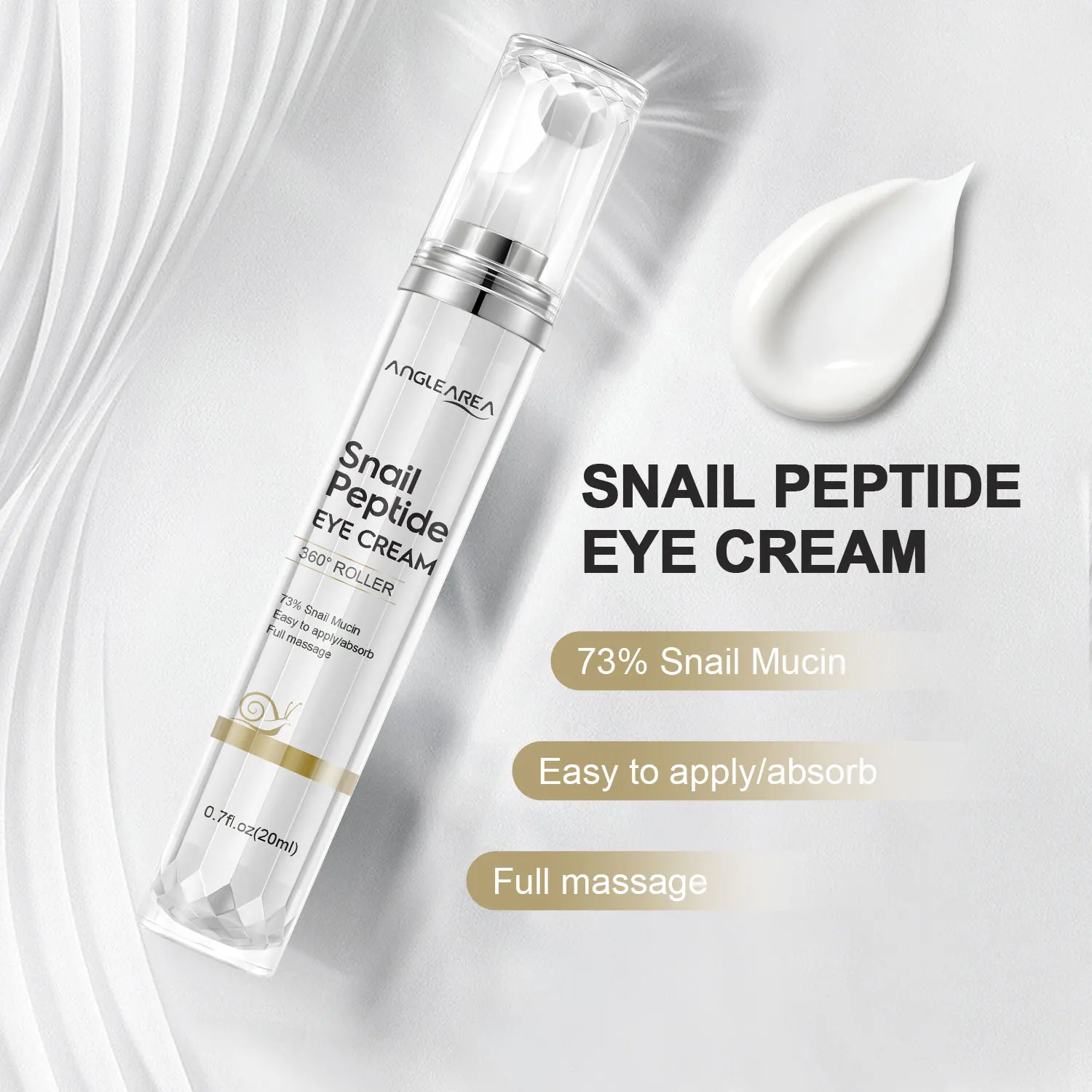 0.7 oz 20ml Eye Cream Wholesale OEM/ODM Cosmetics Magic Under Eye Bags Dark Circle Removal Wrinkle Eye Cream
