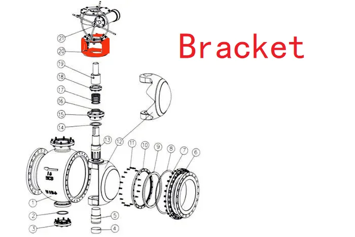 Forged Service and Customized CNC Machining Other Valve Fittings Industrial Ball Valve Bracket for Sale