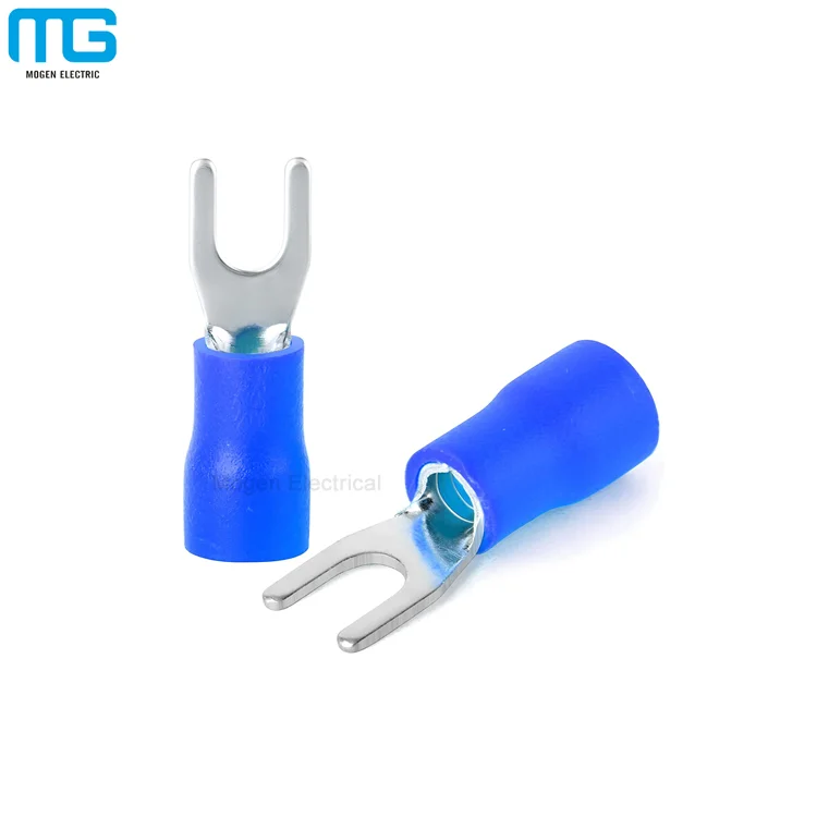 Insulated fork spade wire connectors U type electrical copper brass crimp terminal lug