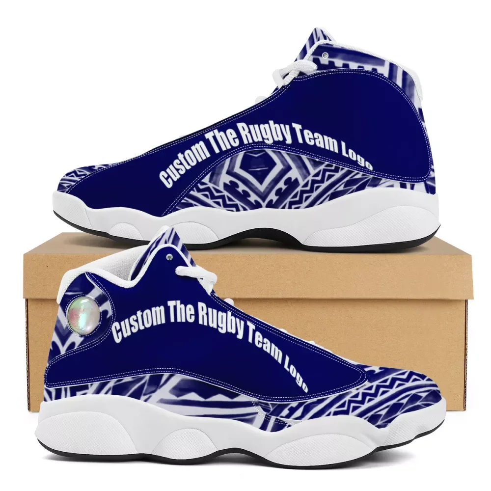 MOQ 1PC American Team Custom Logo Polynesian Samoa Tribal Sports Basketball Shoes Designs Casual Mens Basketball Shoes for Boys