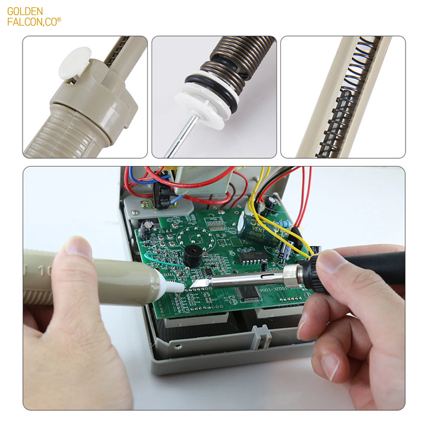 Solder Sucker Desoldering Pump  Tin suction pump soldering station kit