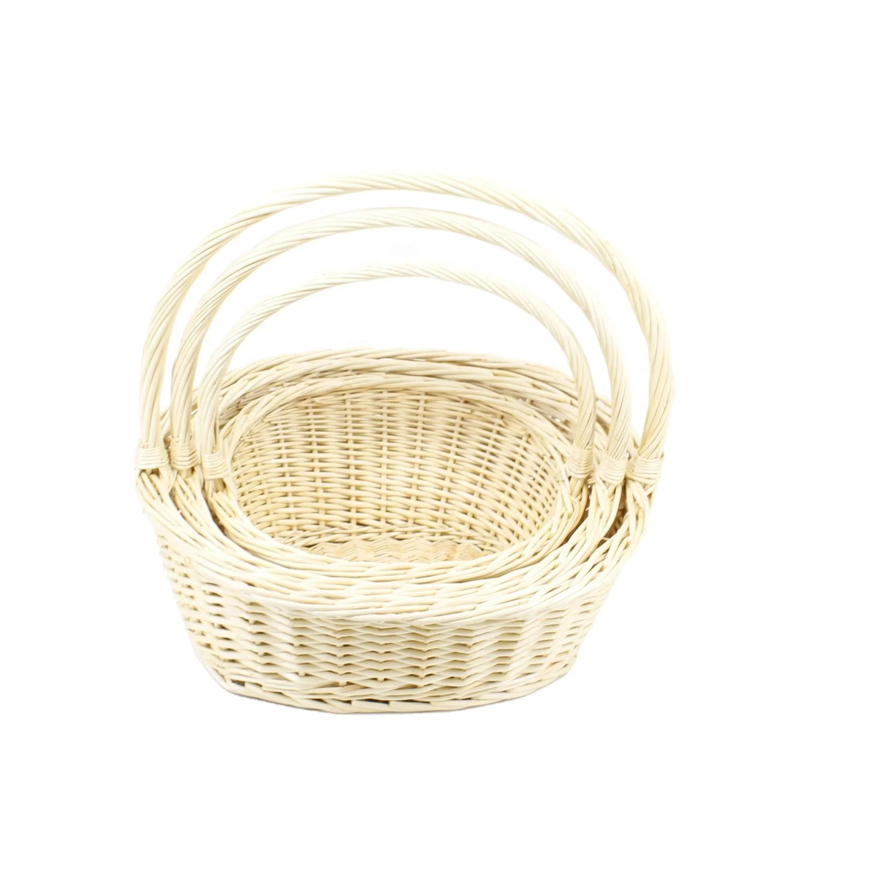 Home Wholesale Customized Decorative  tall wicker basket with lid with  custom logo wicker basket