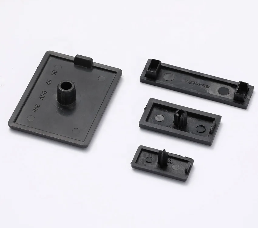 Factory Supply High Quality  Plastic Black And Grey End Caps For T Slot Aluminum Extrusion Profiles