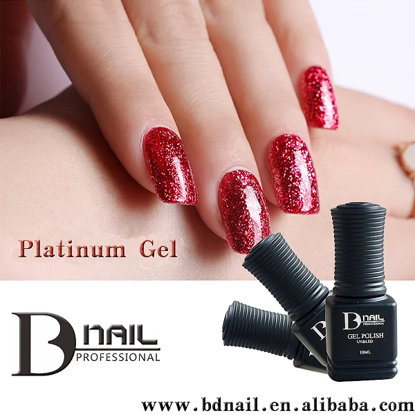 2023 New Fashion Red Glitter With Gold Foil Gel Nail Polish Nail Art Face Glue High Quality Nail Polish