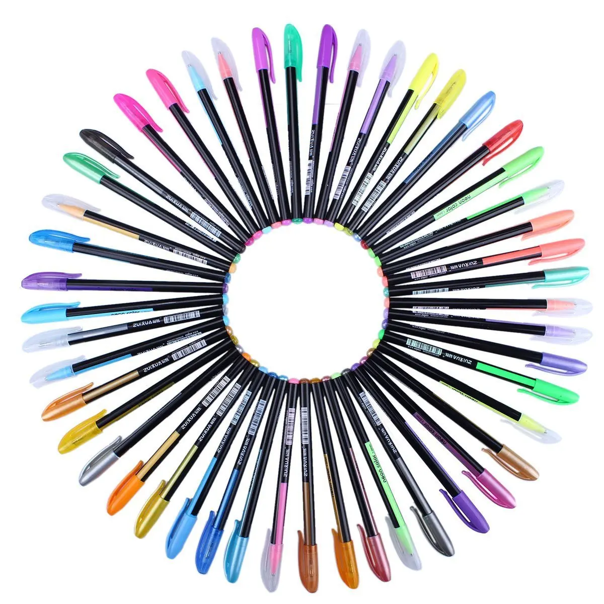 
48pcs Gel Pen Set Refills Metallic Pastel Neon Glitter Sketch Drawing Color Pen School Stationery Marker for Kids Gifts 