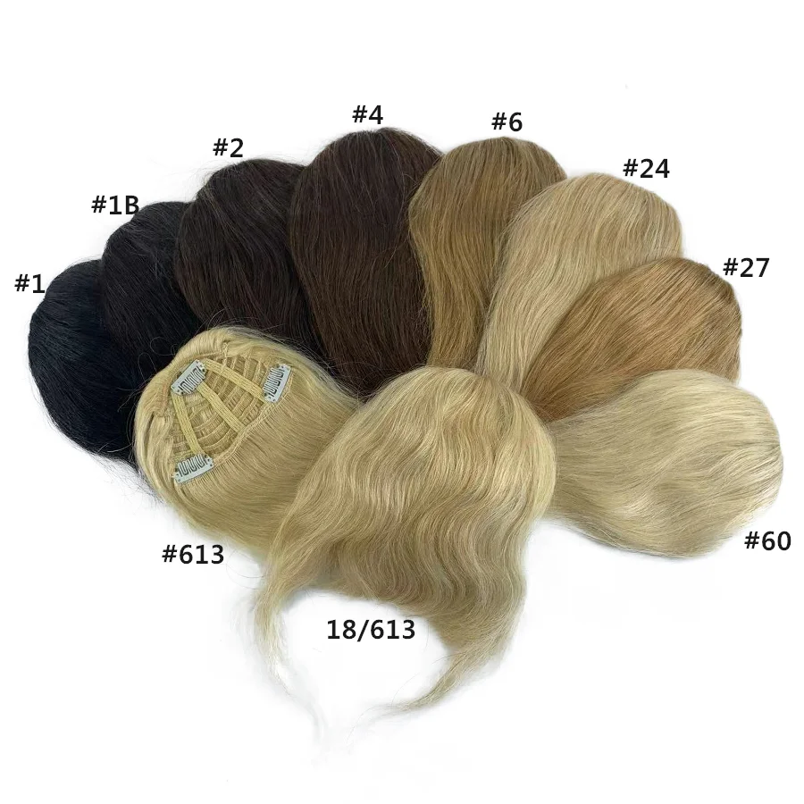 Manufacturer Wholesale 10 Color Human Hair Wigs With Bangs Clip In Bangs Human Hair Bangs Fringe
