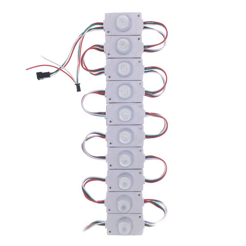 high power led module rgb 1.5w for advertising 5054 5v full color led module ws2811 led injection module