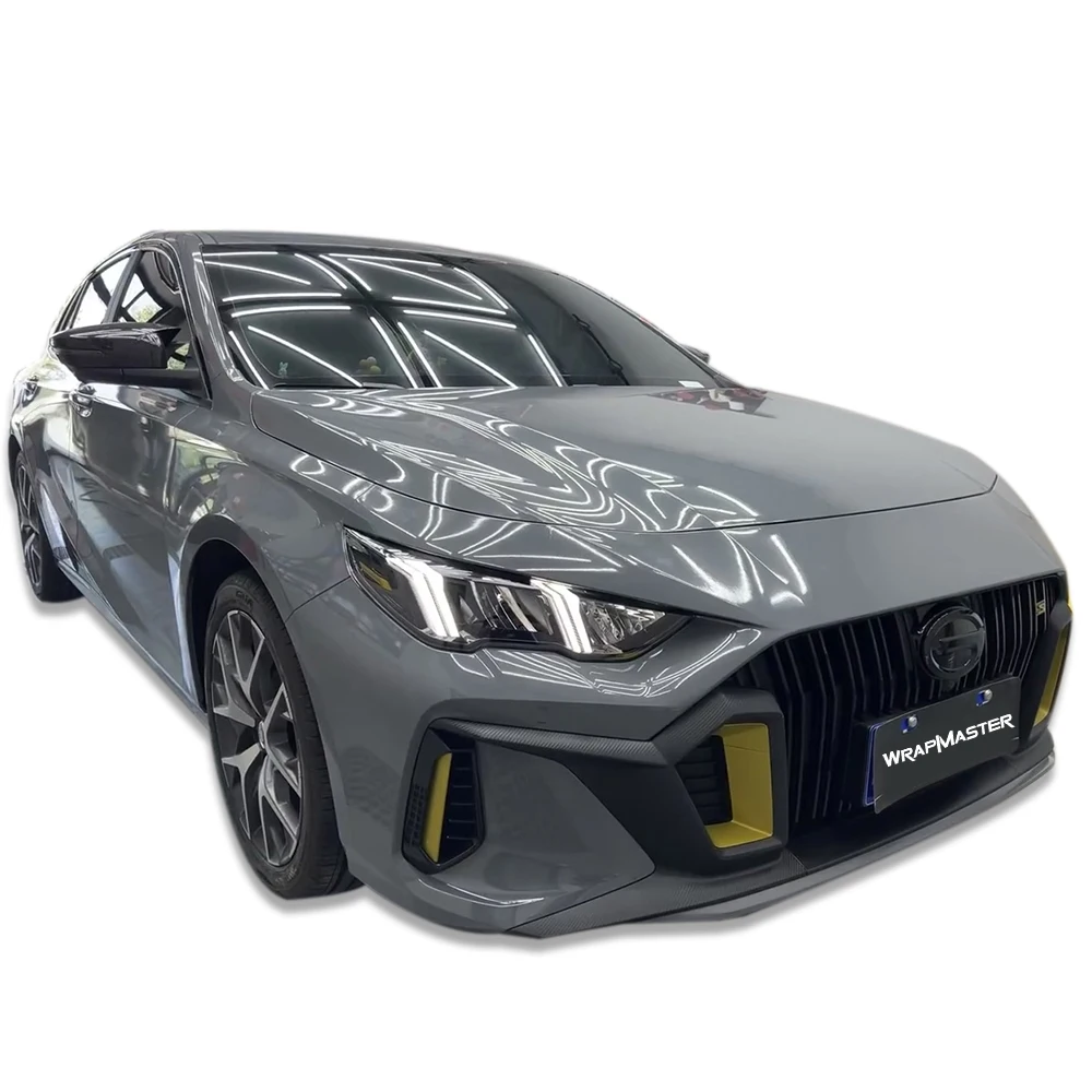 Wrapmaster 1.52 *18m 3m Gloss cement Grey Car Protection Film Vinyl Wrap Auto Vinyl Wrap cool car wraps