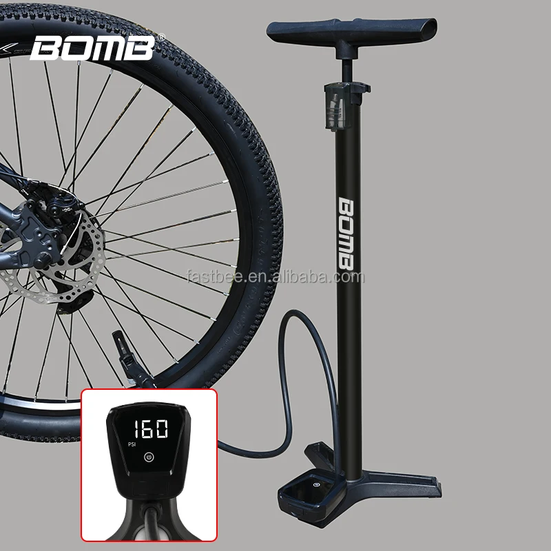 Portable Bicycle Air Pump with Schrader Presta Steel Material Hand Floor Pumps Accessories