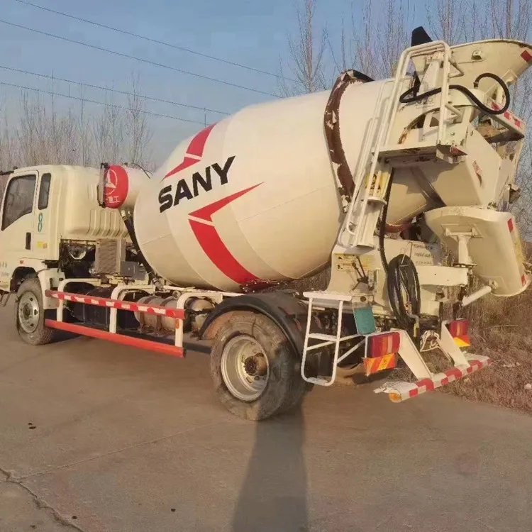 2012 used diesel oil Sany mobile small volumetric ready mix concrete mixer truck sale price