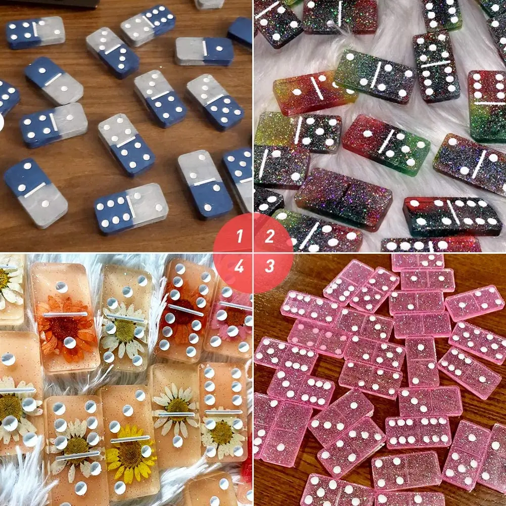 Resin silicone mold DIY personalized domino Domino mold silica gel resin casting mold