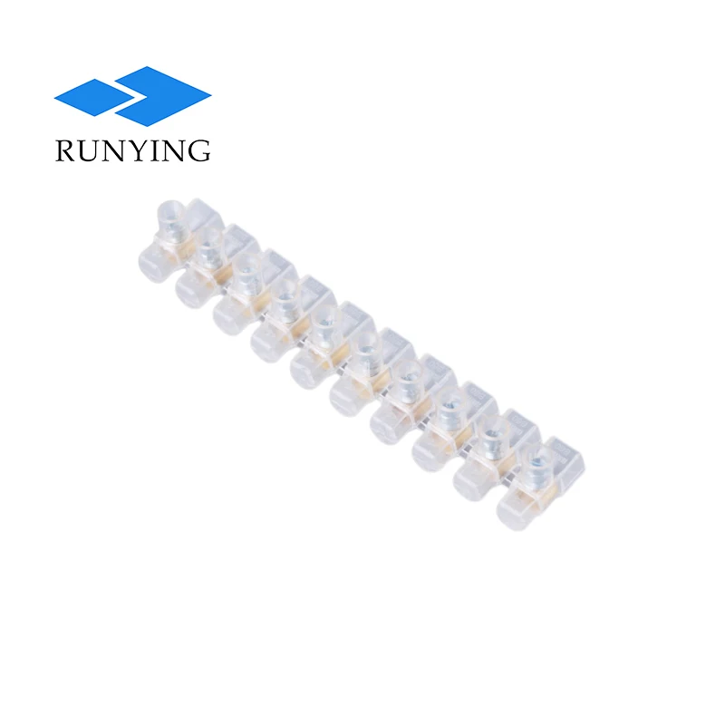 10 полюс Электрический кнопочный переключатель в Кабельный разъем европейского стандарта Винт Застежка проводки клеммный блок разъемов белого цвета