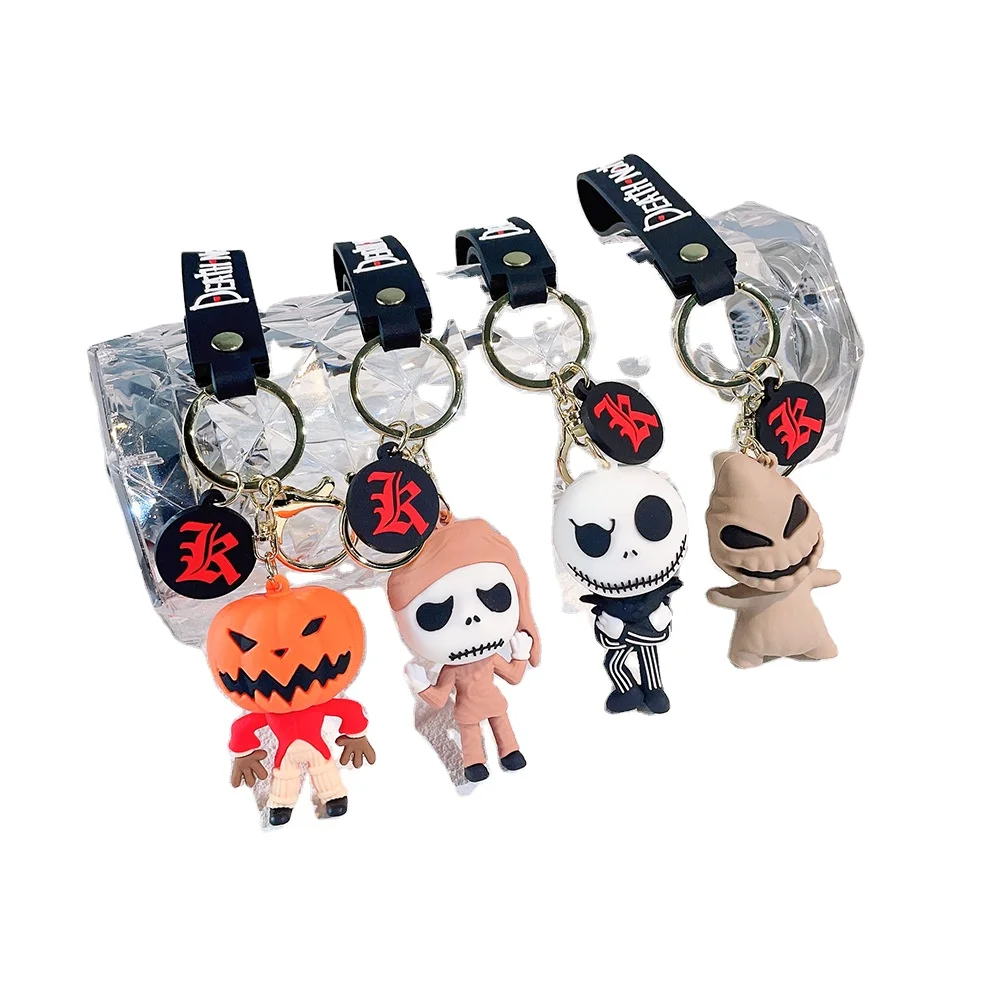 Christmas Eve Scary Night Doll Keychain PVC Keychain Halloween Cute Personality  Jack Backpack