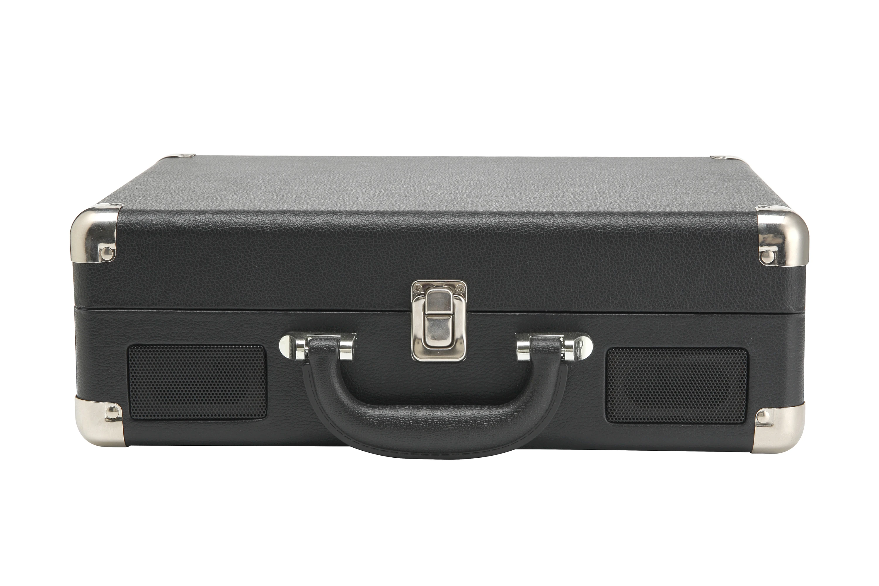 Manufacture wholesale portable turntable gramophone black luggage wireless record player