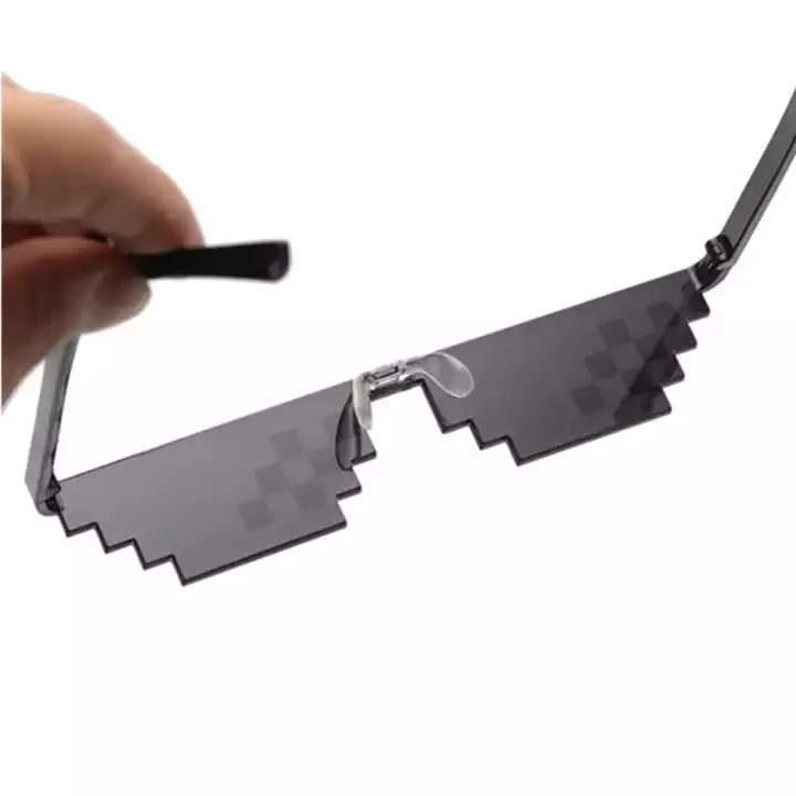 Новинка 2022 очки Deal With It Pixel Black крутые шутки забавные игрушки мозаичные солнцезащитные