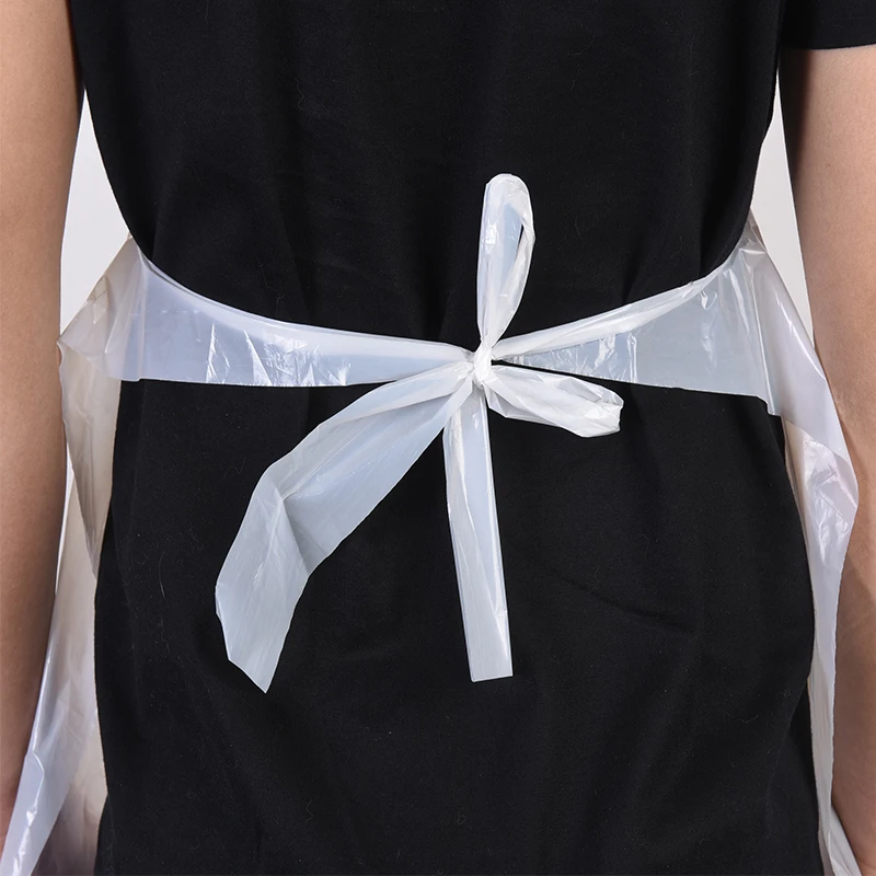 Disposable apron Children adult elderly apron waterproof anti-oil eating plastic transparent extended bib