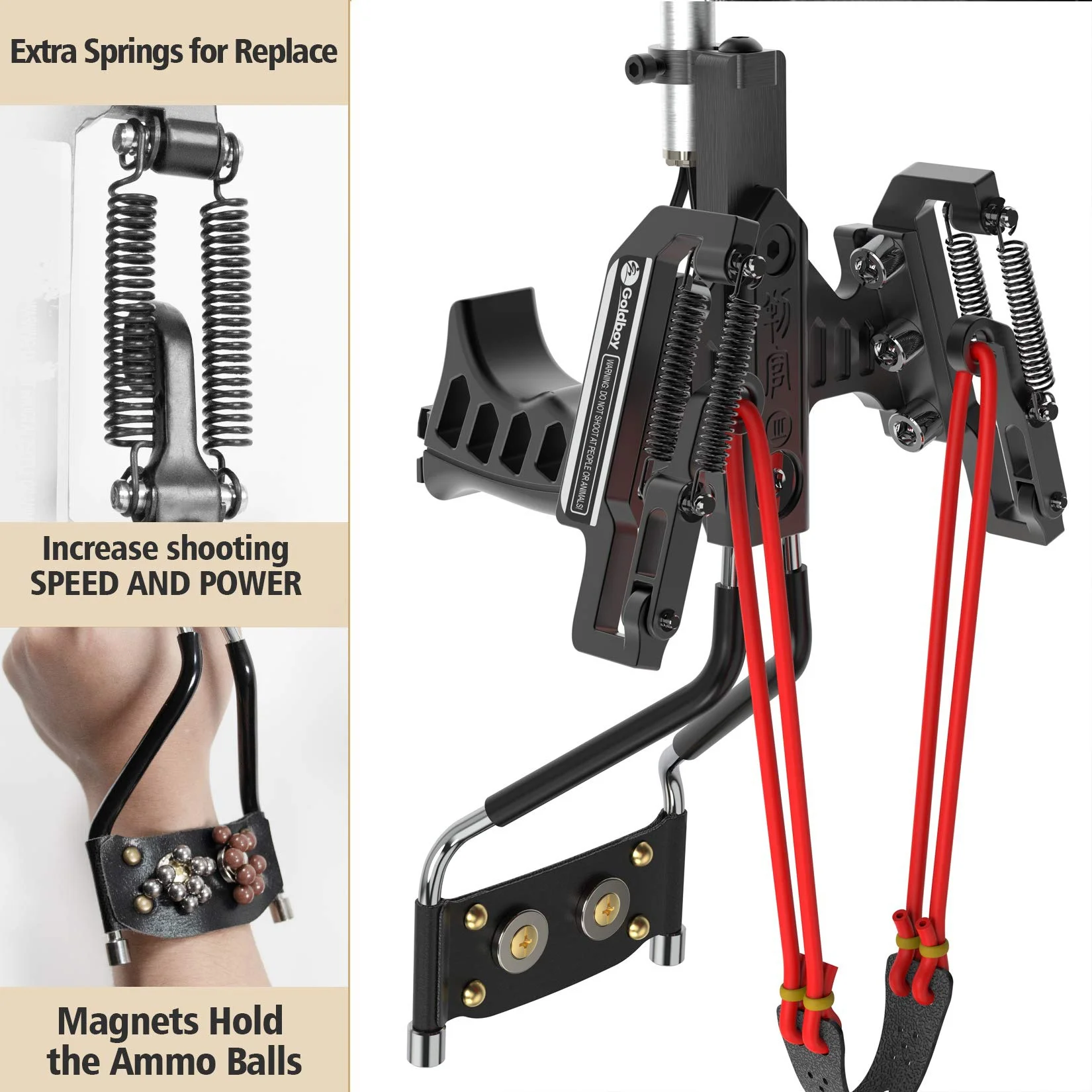 Профессиональная охотничья Рогатка для взрослых с запястьем и инфракрасным прицелом Мощная Резиновая лента стрельбы