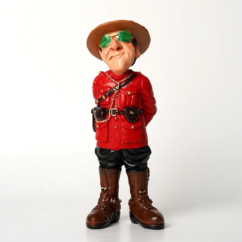 Fireman character ornaments creative decoration office study table top resin crafts