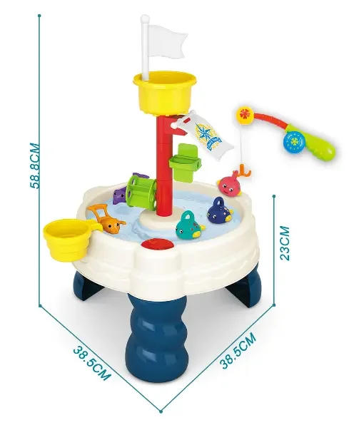 Hualian Fishing Game Table  Toy Playing Table Fishing Toy Set Funny Water Toy for Summer indoor outdoor 8822