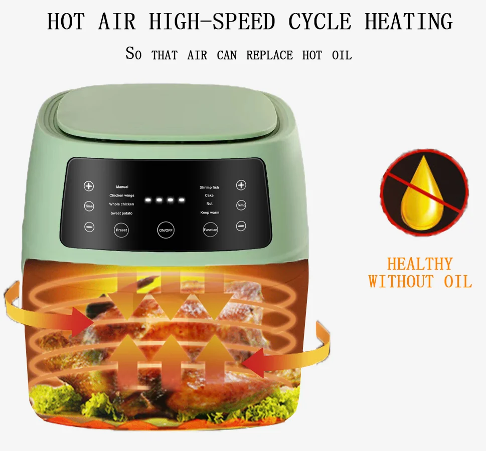 Reusable food potato chip automatic basket lift price freidora de aire digital manufacturers electric oven air fryer digital