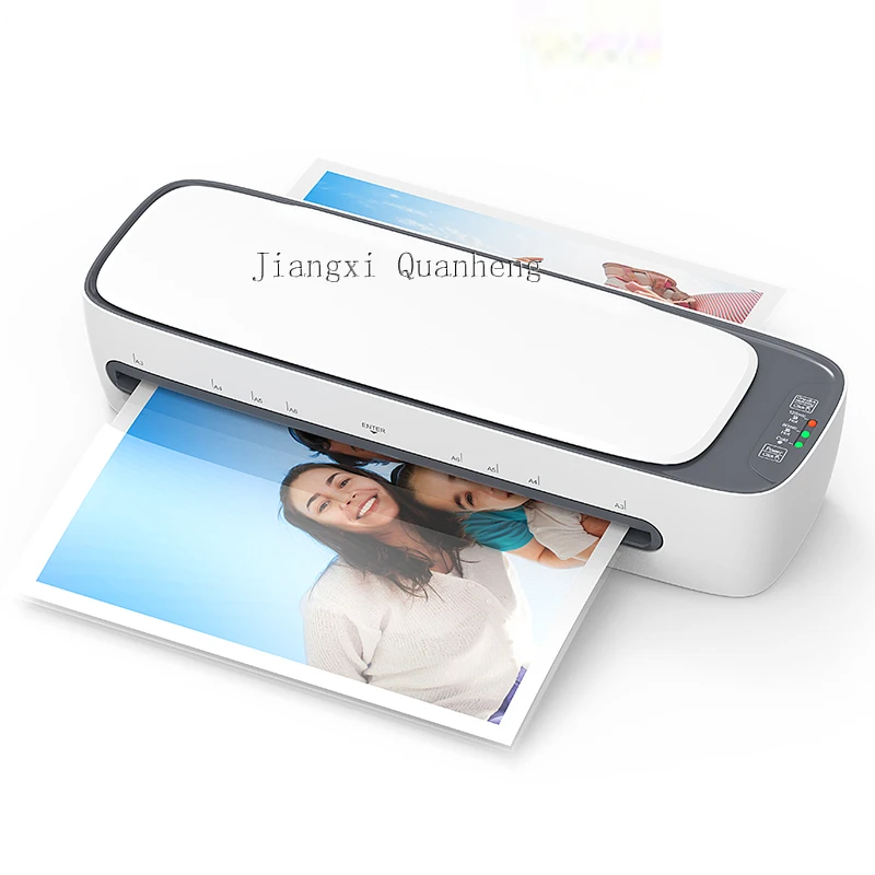 Personal Desktop 9 Inch  7-IN-1 Hot and Cold Laminator  A4 with Paper Cutter, Corner Rounder,Puncher ,Metal Ring and Pouch film