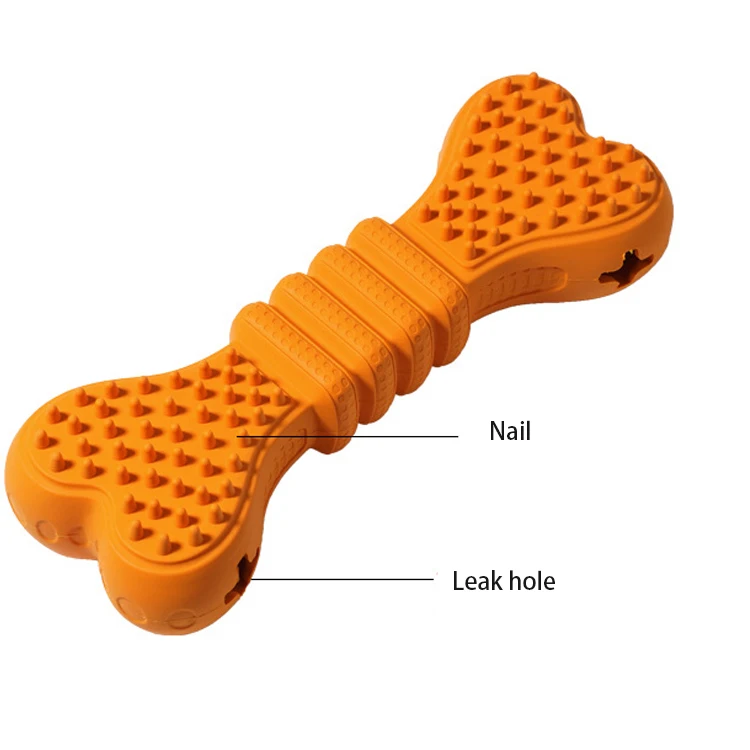 Wholesale Dog Teeth Cleaning Rubber Chew Toy Indestructible Treat Dispensing Dog Toy
