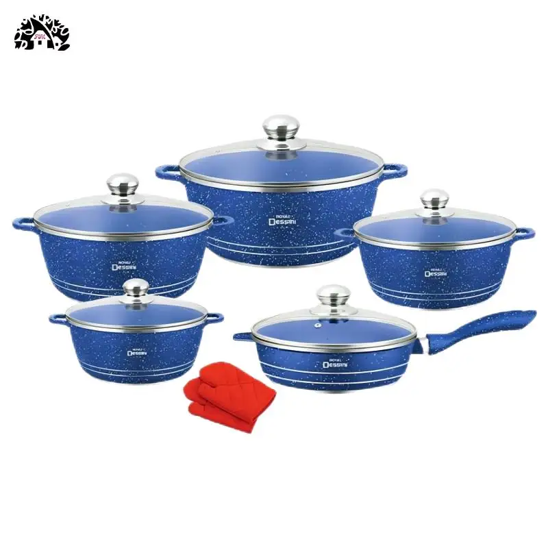 12PCS Non-Stick Cookware Sets Home Kitchen Granite Cooking Pot set