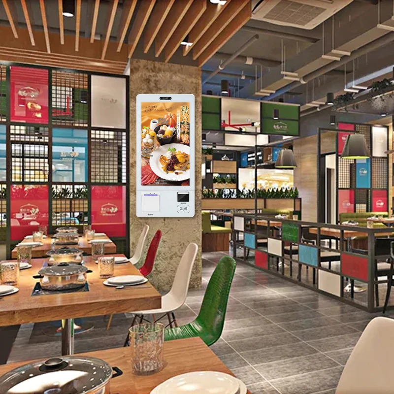 Popular Automatic Touch Screen Kiosk Pos Machine Self Ordering Terminal Kiosk Restaurant Self Service Kiosk